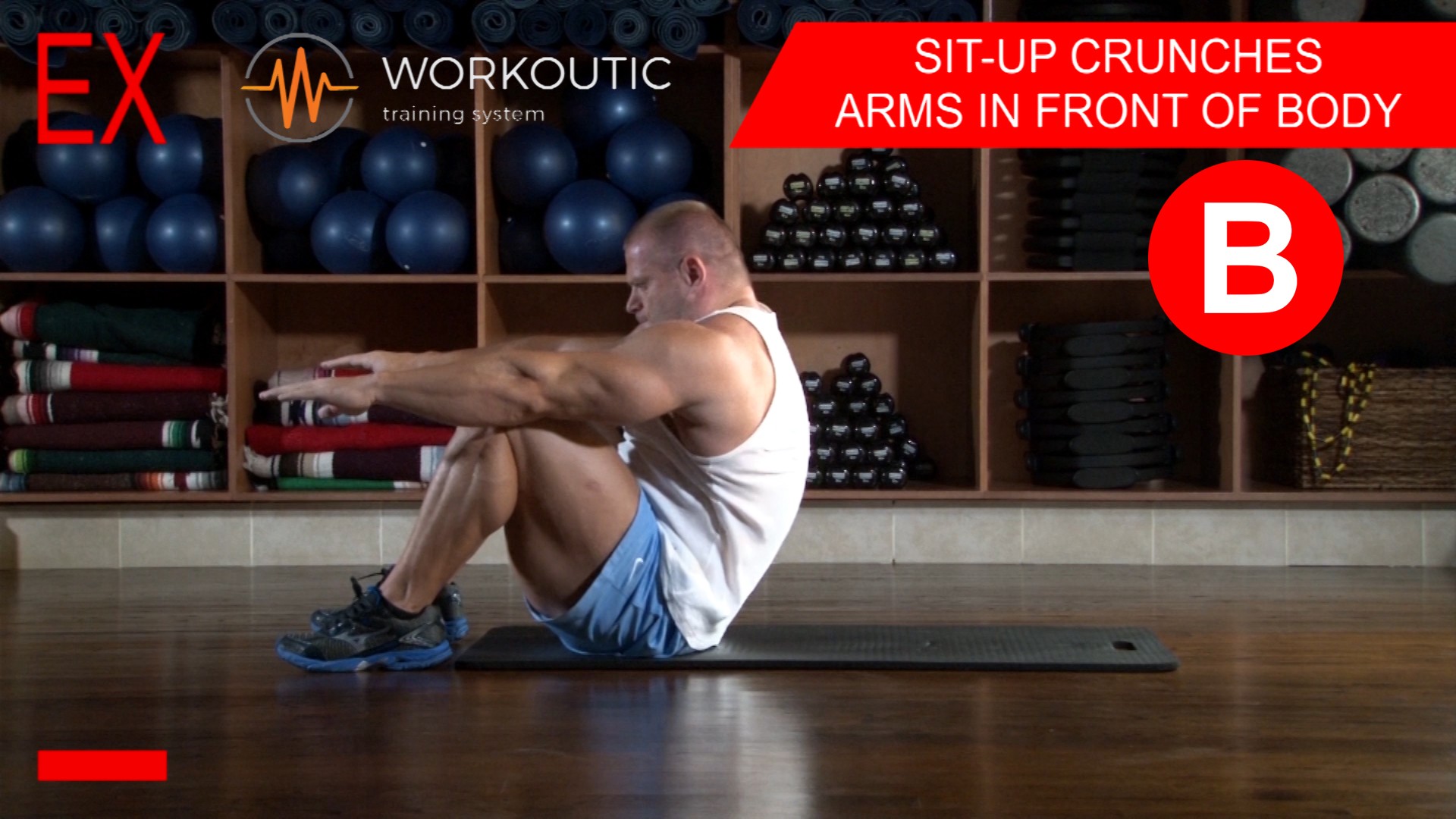 Abs Exercises Sit Up Arms in Front of Body